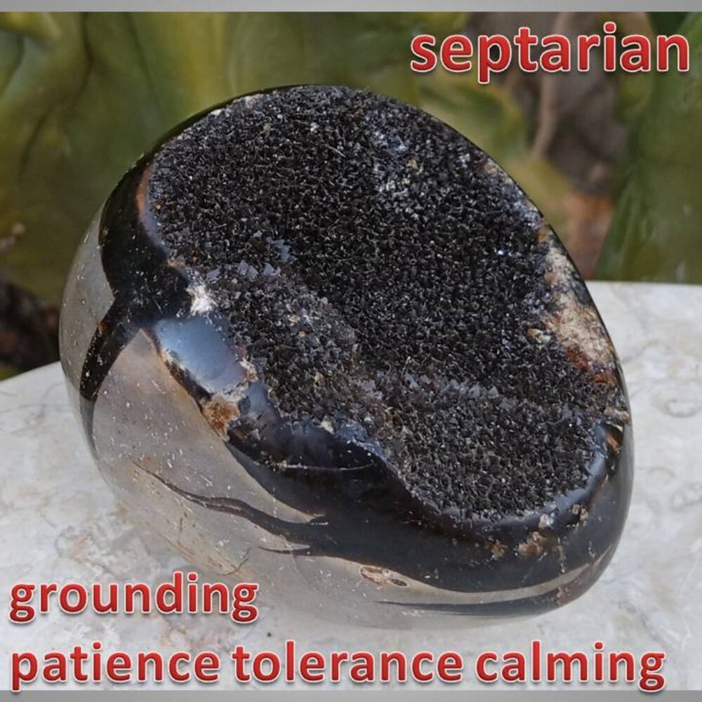 Septarian rock stone crystal Egg 01 Patience Tolerance Calming